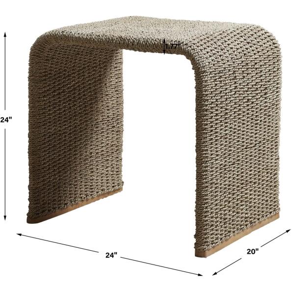 Calabria Woven Seagrass End Table