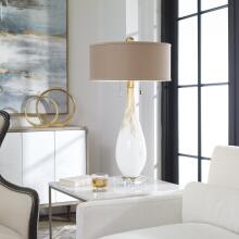 Cardoni-White Glass Table Lamp