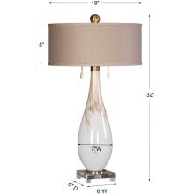 Cardoni-White Glass Table Lamp