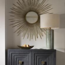 Callais-Crackled Aqua Table Lamp