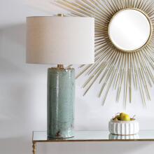 Callais-Crackled Aqua Table Lamp