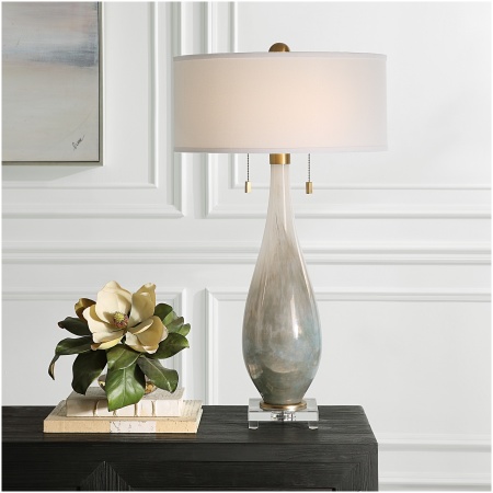 Uttermost Cardoni Bronze Glass Table Lamp