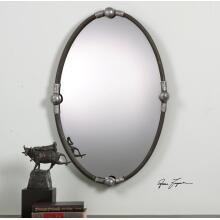 Carrick-Black Oval Mirror