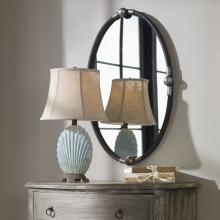Carrick-Black Oval Mirror