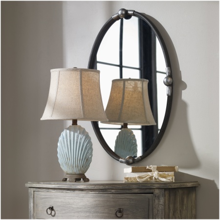 Uttermost Carrick Black Oval Mirror