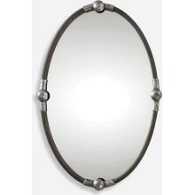 Carrick-Black Oval Mirror