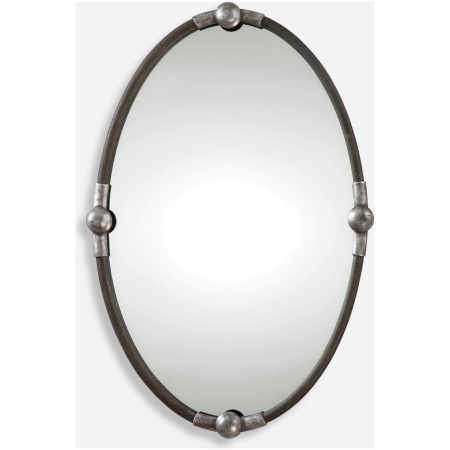 Carrick-Black Oval Mirror