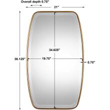 Canillo-Antiqued Gold Mirror