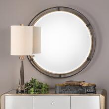 Carrizo-Bronze Round Mirror