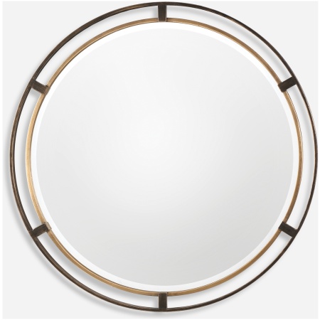 Carrizo-Bronze Round Mirror