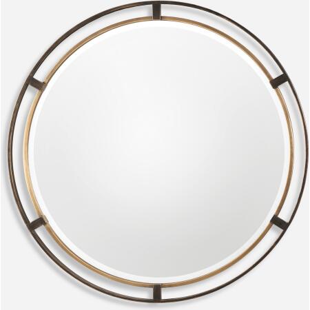 Carrizo-Bronze Round Mirror