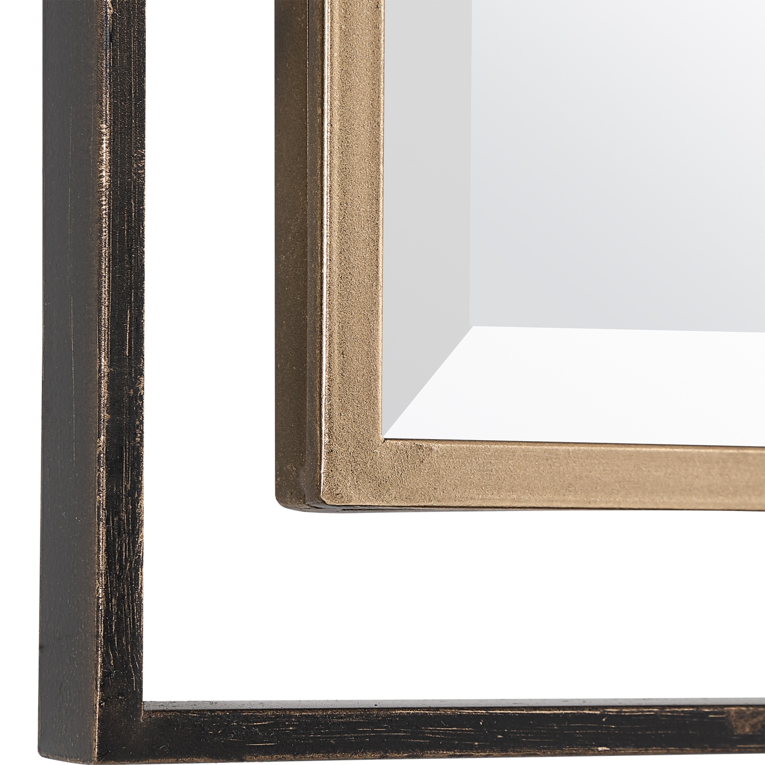 Carrizo-Gold & Bronze Rectangle Mirror