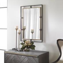 Carrizo-Gold & Bronze Rectangle Mirror