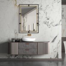 Carrizo-Gold & Bronze Rectangle Mirror