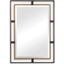 Carrizo-Gold & Bronze Rectangle Mirror