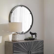 Cashel-Round Iron Mirror