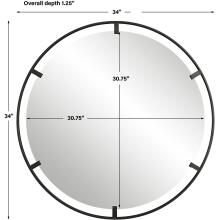 Cashel-Round Iron Mirror