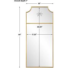 Caddington-Tall Brass Mirror
