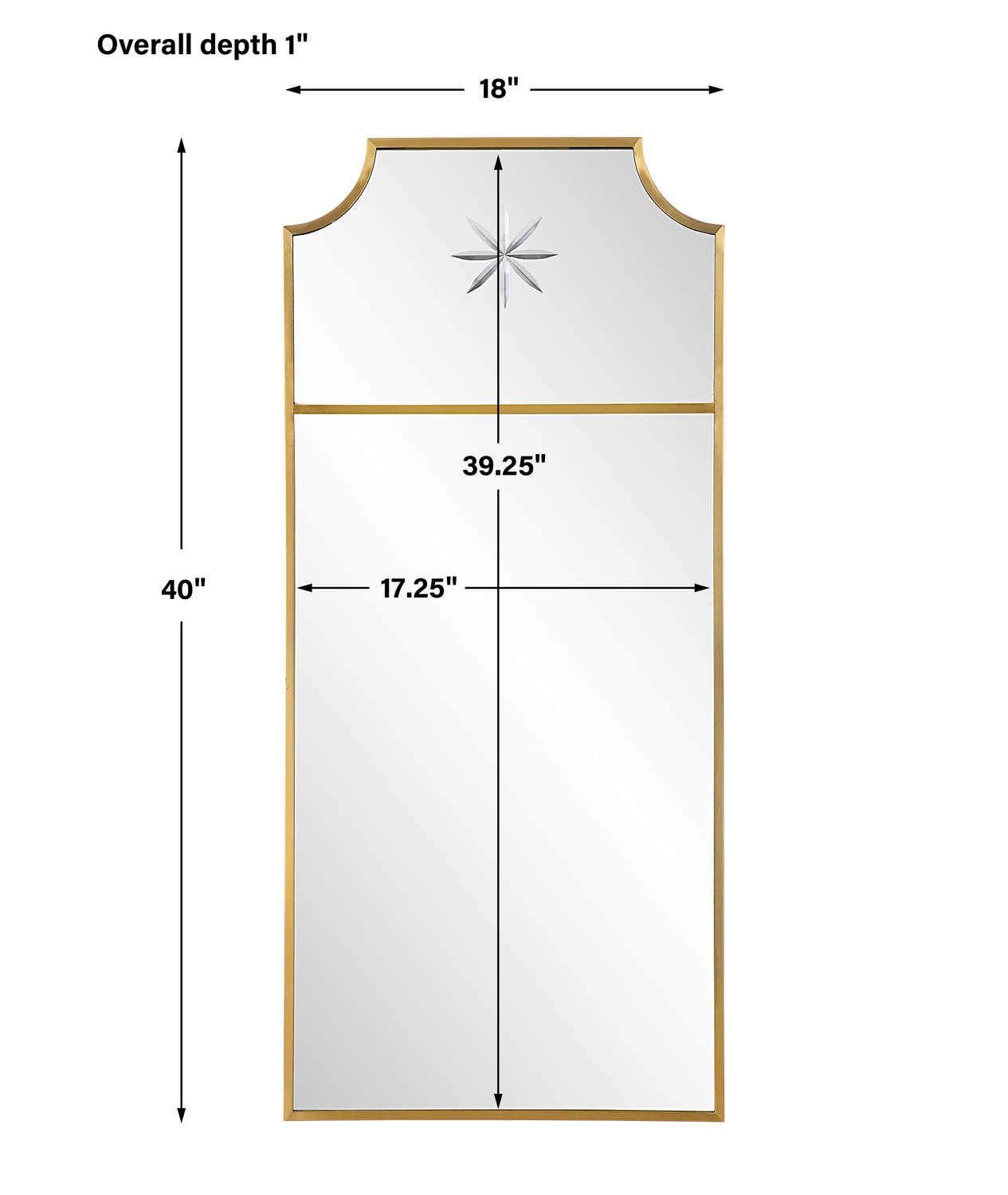 Caddington-Tall Brass Mirror