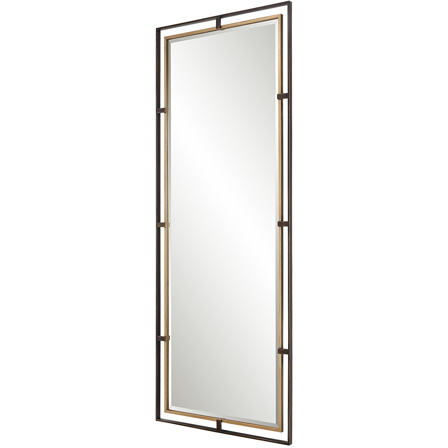 Carrizo-Tall Bronze & Gold Mirror