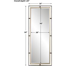 Carrizo-Tall Bronze & Gold Mirror