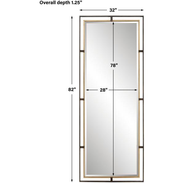 Carrizo Tall Bronze & Gold Mirror