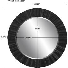 Caribou-Dark Espresso Round Mirror