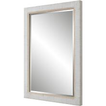 Cape-Whitewashed Rattan Mirror