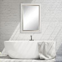 Cape-Whitewashed Rattan Mirror