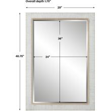 Cape-Whitewashed Rattan Mirror