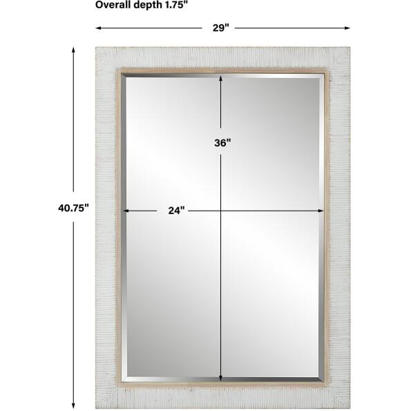 Cape Whitewashed Rattan Mirror