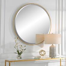 Canillo-Gold Round Mirror