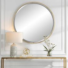 Canillo-Gold Round Mirror