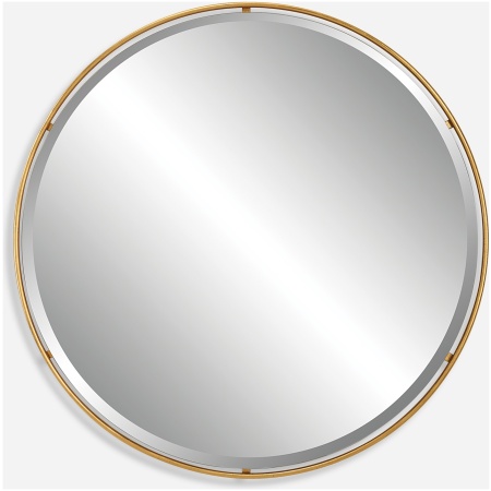 Canillo-Gold Round Mirror