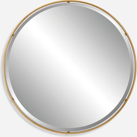 Canillo-Gold Round Mirror