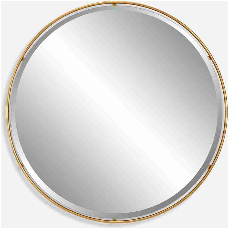 Canillo-Gold Round Mirror