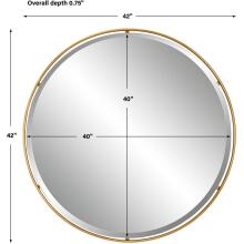 Canillo-Gold Round Mirror