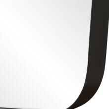 Caspian-Curved Black Dressing Mirror