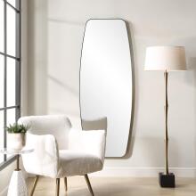 Caspian-Curved Black Dressing Mirror