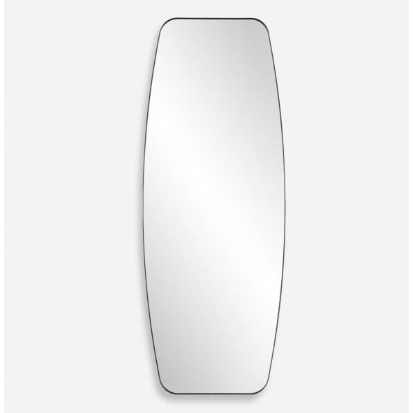 Caspian-Curved Black Dressing Mirror