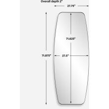 Caspian-Curved Black Dressing Mirror