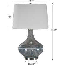 Celinda-Blue Gray Glass Lamps