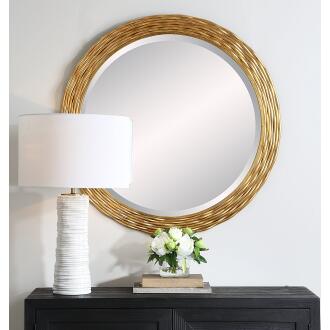Uttermost Celeste Gold Round Mirror