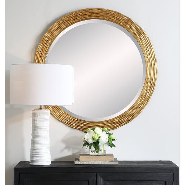 Uttermost Celeste Gold Round Mirror
