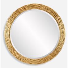 Celeste-Gold Round Mirror