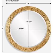 Celeste-Gold Round Mirror