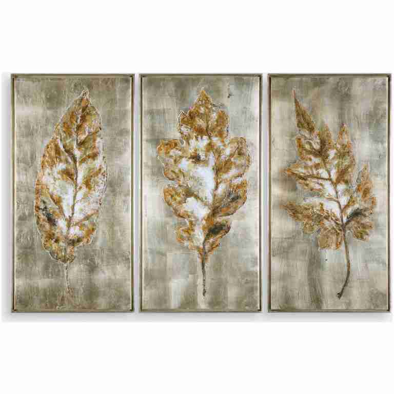 Champagne Leaves-Modern Art