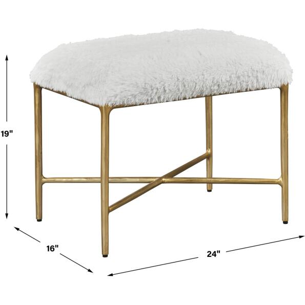Charmed Sheepskin Small Bench