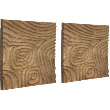 Channels-Carved Wood Wall Décor