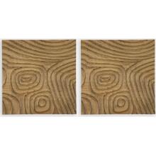 Channels-Carved Wood Wall Décor